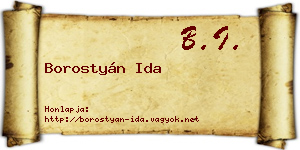 Borostyán Ida névjegykártya