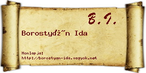 Borostyán Ida névjegykártya