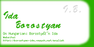 ida borostyan business card